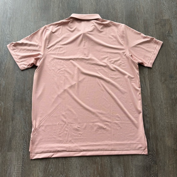 Peter Millar CS Summer Comfort Men’s XL Striped Orange Gray Golf Polo Shirt - Picture 3 of 6